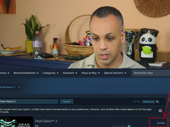 Een screengrab van recht op reparatie en voorvechter van consumentenrechten Louis Rossman die de Dead Space 2-vermelding op Steam bekijkt