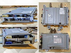 Tesla's AI4 vs HW3 (onderste) computer.