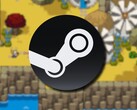 Een afbeelding uit het spel Ocean's Heart en het aangepaste Steam-logo.