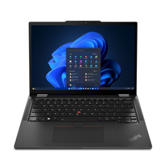 De ThinkPad X13 2-in-1 Gen 5 weegt slechts 1,2 kg als deze is geconfigureerd met een 41 Wh batterij en een zwarte bovenklep. (Afbeeldingsbron: Lenovo)