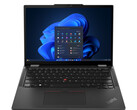 De ThinkPad X13 2-in-1 Gen 5 weegt slechts 1,2 kg als deze is geconfigureerd met een 41 Wh batterij en een zwarte bovenklep. (Afbeeldingsbron: Lenovo)