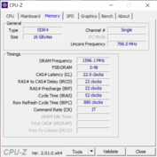 CPU-Z Geheugen