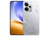 De Realme 14 5G, hier in de Mecha Silver kleurstelling, kan 30 minuten lang worden ondergedompeld in water tot 2,5 meter diep (Afbeelding bron: Realme)