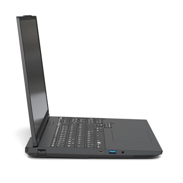 Ethernet is beschikbaar, maar de laptop is niet bijzonder compact (Afbeelding bron: Tuxedo)