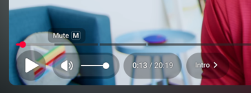 Nieuwe videobedieningselementen verschijnen nu in semi-transparante bubbels. (Afbeeldingsbron: Kristen Spradlin / Notebookcheck)