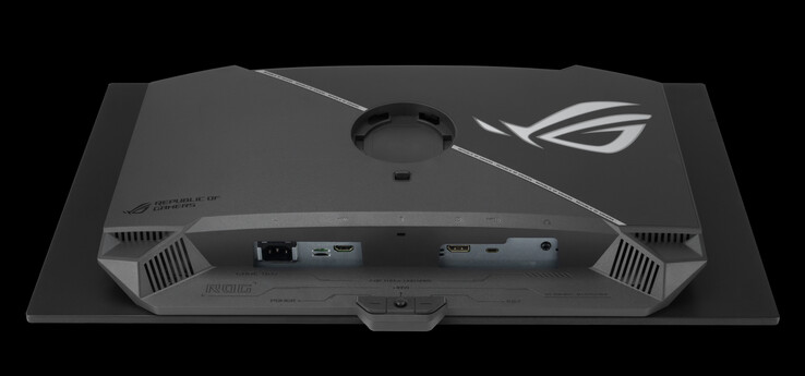 De ROG Strix OLED XG27ACDMS heeft een vrij beperkte poortenselectie. (Afbeeldingsbron: Asus)