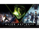 Een promotieafbeelding voor Alien Day 2025 op Steam, met covers van Alien Isolation, Aliens Dark Descent en Alien Rogue Incursion. (Afbeelding Bron: Steam)
