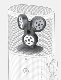 De drie microfooncapsules van de ECM-S1 (Afbeelding Bron: Sony)