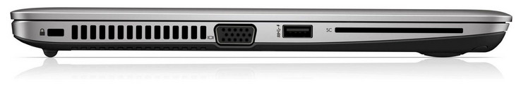 Linkerkant: Kabelslot, VGA-uit, USB 3.0 (Type-A), SmartCard lezer