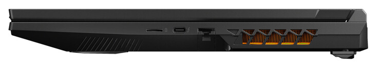 Rechterkant: MicroSD-kaartlezer, Thunderbolt 4 (USB-C; DisplayPort), Gigabit Ethernet