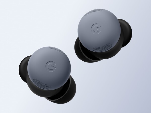 De Pixel Buds Pro 2 in Moonstone met een bijpassend windblokkerend gaas. (Afbeeldingsbron: Google)