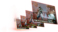 AMD's FidelityFX Super Resolution krijgt in de komende maanden een AI-aangedreven prestatiestoot. (Afbeeldingsbron: AMD)