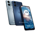 De Moto G24 Power in zijn twee duidelijke lanceringskleuren. (Afbeeldingsbron: MySmartPrice - bewerkt)