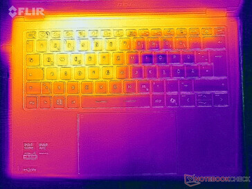 Stresstest oppervlaktetemperaturen (bovenkant)