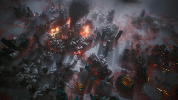 Een afbeelding die een omgeving in Frostpunk 2 weergeeft.