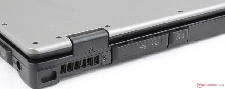 Achterkant: HDMI, 2x USB 3.0, RJ-45, Kensington Lock