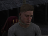 Een screengrab die laat zien hoe Sir Hans Capon wordt opgehangen in Kingdom Come Deliverance 2