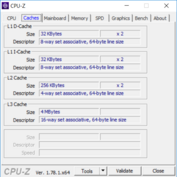 Systeem info: CPU-Z Cache