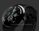 Het lijkt erop dat Google zijn bestaande smartwatchontwerptaal nog minstens een generatie lang zal handhaven. (Afbeeldingsbron: @OnLeaks &amp; 91mobiles)