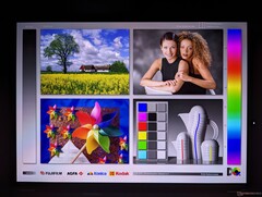 Brede OLED kijkhoeken. Regenboogeffect wordt merkbaar