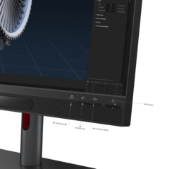 Lenovo ThinkVision 27 3D - Voorpaneel. (Afbeelding Bron: Lenovo)