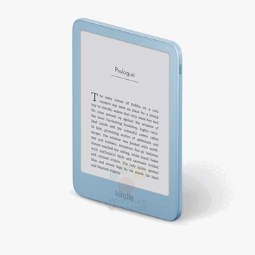 Amazon Kindle 12e generatie in lichtblauw.