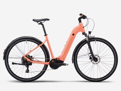 Perzik Oranje Rockrider E-ACTV 500 e-bike van Decathlon