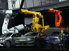 De CEO van Nvidia presenteert de klanten van het robotaxiplatform tijdens de GTC keynote.