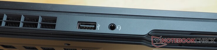 Links: USB-A 3.2 Gen 2, 3,5 mm audio-aansluiting