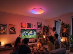 De SwitchBot RGBICWW-plafondlamp beschikt over dynamische RGBIC-kleureffecten