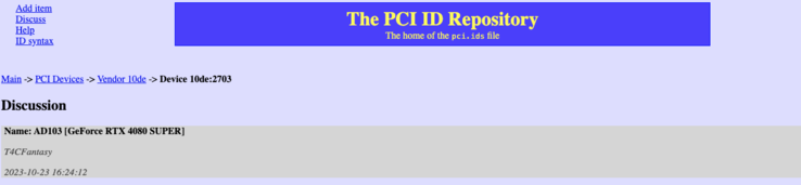 (Afbeeldingsbron: PCI ID Repository)