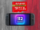 Suneast 2TB MicroSD Express-kaart afgebeeld boven Switch 2