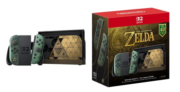 De Nintendo Switch 2 – The Legend of Zelda – 40th Anniversary Edition verschijnt op 29 oktober.