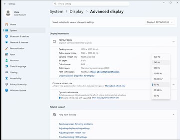 AI Dubbele Modus: Full HD met tot 320 Hz
