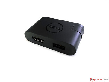 Dell levert een USB-C-adapter mee.