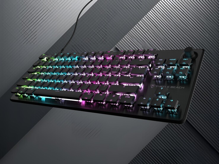 Turtle Beach Vulcan II TKL-toetsenbord schuin geplaatst
