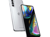 De Moto G82 5G wordt bij de lancering geleverd in de kleurstellingen Meteorite Gray en White Lily. (Afbeelding bron: Motorola)