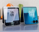 Samsung Galaxy Z Flip7 (rechts) vergeleken met de Flip7 FE (links)