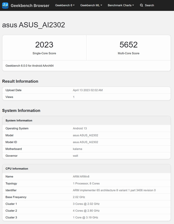 (Beeldbron: Geekbench)