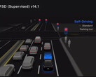Tesla FSD 14 parkeerselectie visueel. (Afbeeldingsbron: Tesla)