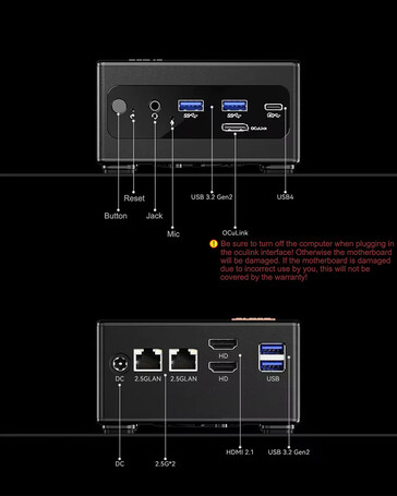 Connectiviteitspoorten (Afbeelding bron: AOOSTAR)