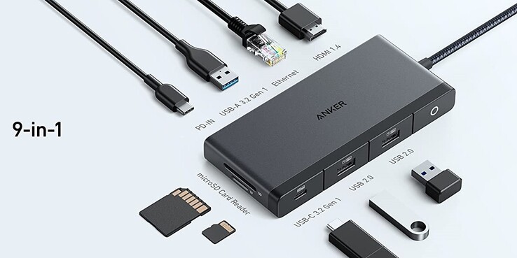 De Anker 552 USB-C Hub (9-in-1, 4K HDMI) (bron: Anker)