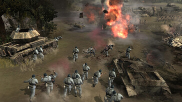 Afgebeeld: Een gameplay screenshot van Company of Heroes.