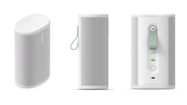 De Sonos Play heeft bedieningsknoppen en een schakelaar voor het dempen van de microfoon.