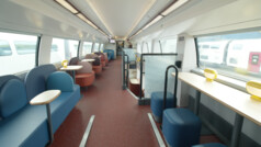 Loungegedeelte van de TGV M met veel ruimte