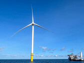 Alle funderingen en 45 van de 65 turbines waren al geïnstalleerd. (Afbeeldingsbron: Ørsted)