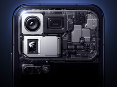 De Xiaomi 18 Pro-telefoons zullen worden uitgerust met een hoofdcamera en een telelens van 200 MP. Afgebeeld: een promotiefoto waarop de interne camera-hardware te zien is.