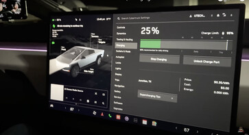 Instellingen Cybertruck (Afbeelding: Dennis Wang / Youtube)
