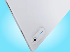 Een close-up van de Glowbar op de Googlebook Duet m.