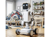 Het AI-systeem van OK-Robot slaagt er slechts in 58,5% van de voorwerpen in bijzonder rommelige huizen op te pakken (symbolische afbeelding: DALL-E / AI)